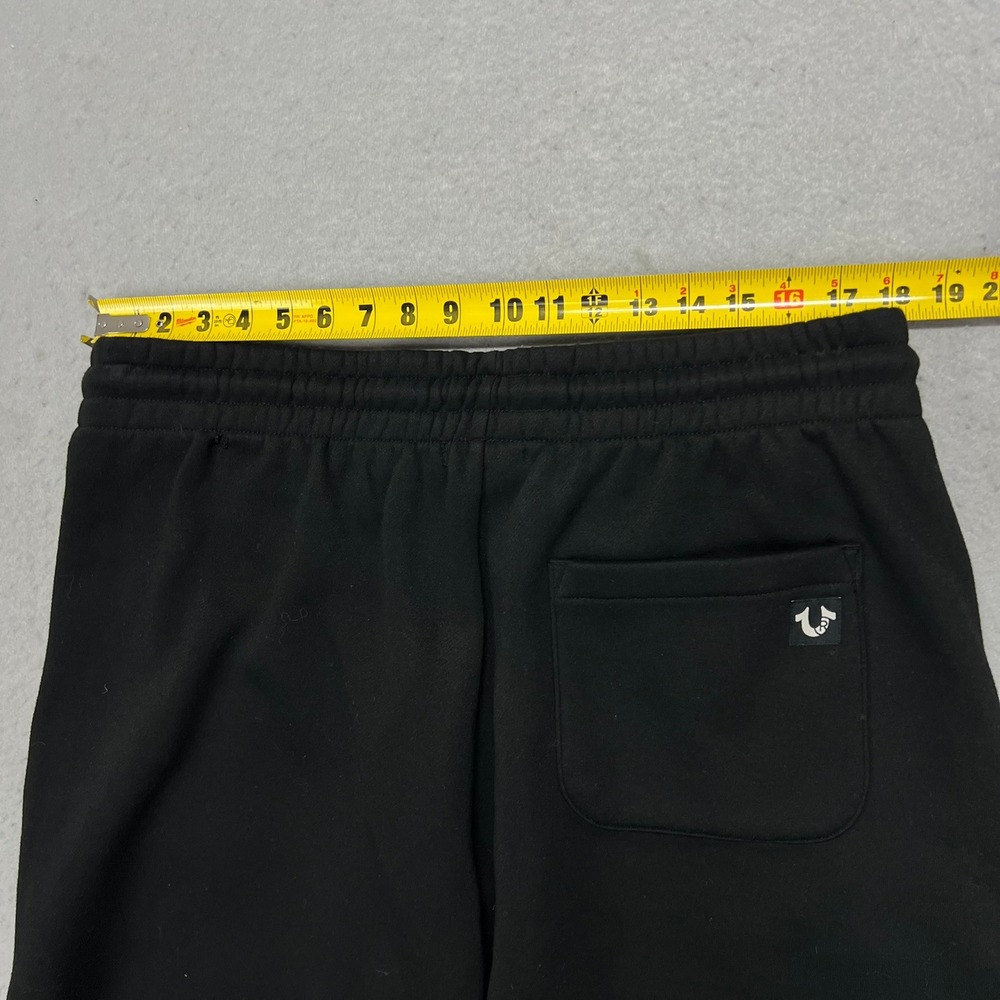 True Religion Jeans Sweat Shorts Jet Black XL Mens Multi Print Relaxed Fit - Picture 9 of 12